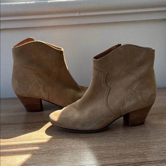 Isabel Marant Tan Suede Ankle Boots - Picture 7 of 11